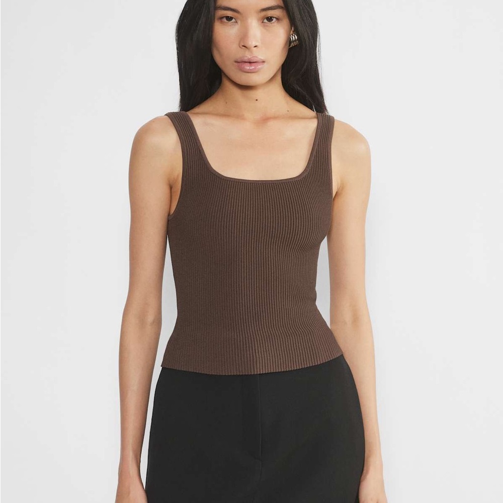 Babaton Aritzia Sculpt Knit Squareknit Tank
